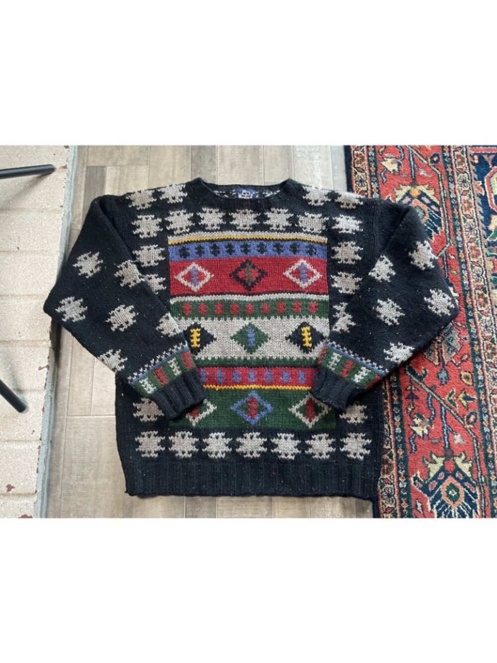 VTG Woolrich Aztec Pattern Sweater Men’s XL Multi Color Pattern Rare Wool - Picture 9 of 9